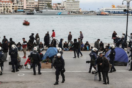 Πρόσκαιρη ένταση στο λιμάνι της Μυτιλήνης