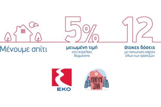 Η ΕΚΟ στηρίζει τους πολίτες και τη δράση «Μένουμε Σπίτι»