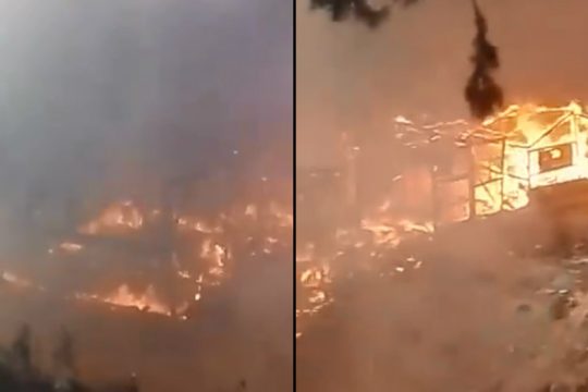 Στο γήπεδο πέρασαν τη νύχτα περίπου 2.000 άτομα μετά τη φωτιά στο ΚΥΤ Σάμου