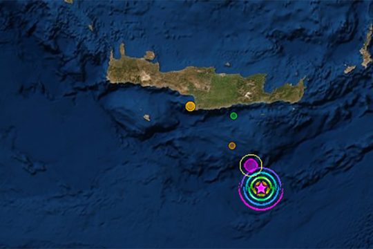 Δύο σεισμοί 6,1 και 4,7 Ρίχτερ νότια της Κρήτης – Μίνι τσουνάμι στις ακτές