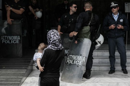 Διαμαρτυρία στην Ύπατη Αρμοστεία του ΟΗΕ για τις εξώσεις προσφύγων