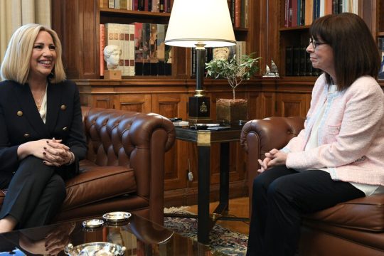 Εθνική γραμμή με συμβούλιο πολιτικών αρχηγών
