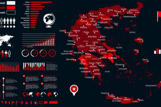 Ο χάρτης των νέων κρουσμάτων κορονοϊού στην Ελλάδα