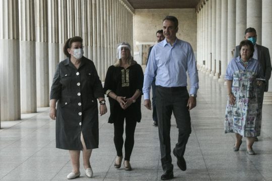 Στην Αρχαία Αγορά ο Μητσοτάκης για την επανεκκίνηση του τουρισμού