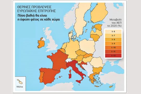 Βαθύτερη η ύφεση στην Ε.Ε., μικρή βελτίωση στην Ελλάδα