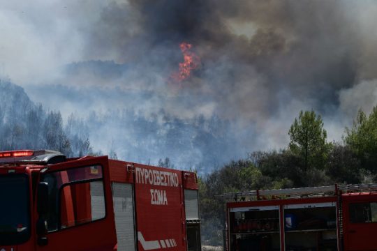 Ενίσχυση δυνάμεων στην Αχαΐα, οριοθετήθηκε η φωτιά στην Άνδρο