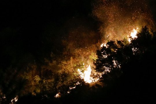 Μεγάλη δασική πυρκαγιά στην Κέρκυρα – Παραμένει το τοξικό νέφος στη Μεταμόρφωση