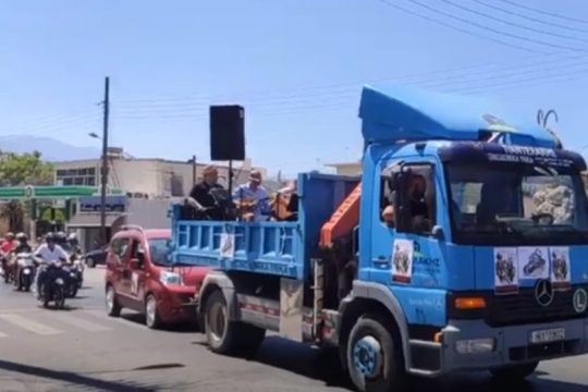 Μηχανοκίνητη διαμαρτυρία στα Χανιά κατά του lockdown