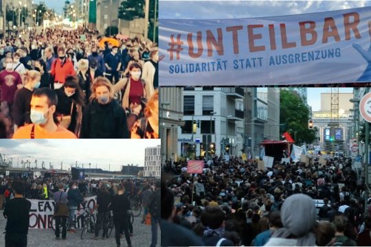 Πορεία αλληλεγγύης στους πρόσφυγες της Μόριας στο Βερολίνο