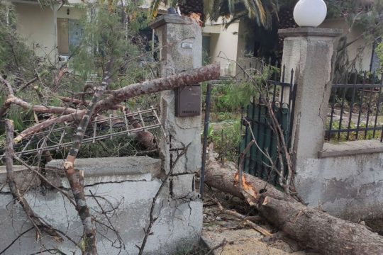 Μπουρίνι «πήρε και σήκωσε» τη Δυτική Λέσβο