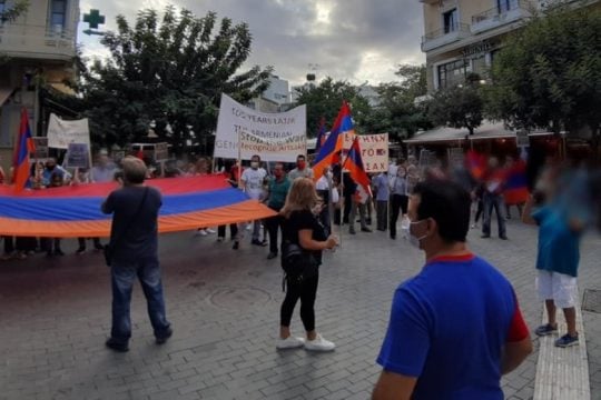 Ηράκλειο: Συγκέντρωση αλληλεγγύης στους Αρμένιους – Παρεισέφρησαν ακροδεξιοί
