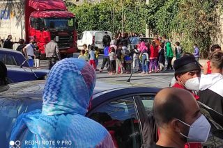 Κινητοποίηση προσφύγων στον Ελαιώνα για τη διαμονή σε σκηνές