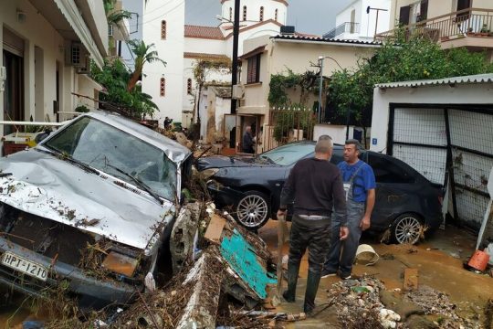Καταγραφή των ζημιών στις πληγείσες περιοχές της Κρήτης