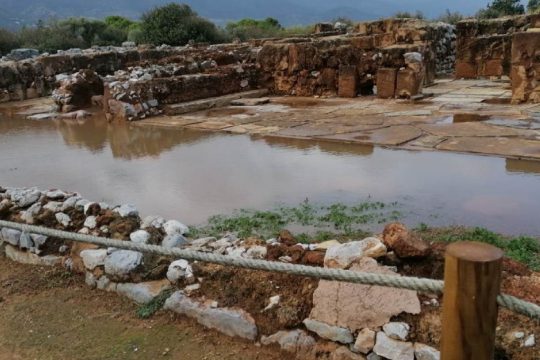 Πλημμύρισε ο αρχαιολογικός χώρος στα Μάλια