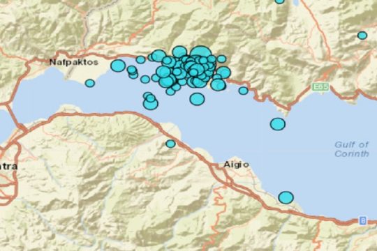 Ισχυρή μετασεισμική ακολουθία στην Ναύπακτο