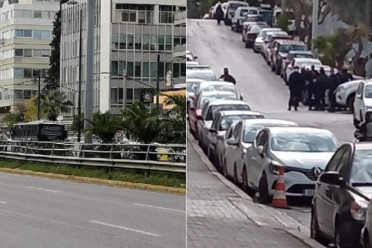 Αστυνομία έξω από το Πάντειο την ώρα της γενικής συνέλευσης φοιτητών