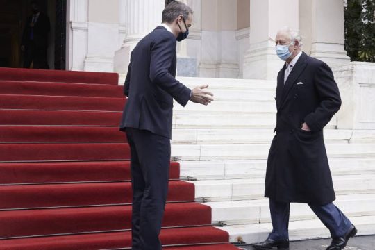 Συνάντηση Κ. Μητσοτάκη με τον Πρίγκιπα Κάρολο