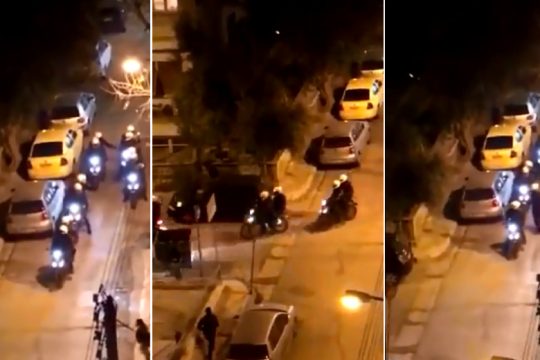 Αστυνομικοί διέλυσαν πορεία στην Πανόρμου και έσπασαν φανάρια αυτοκινήτων