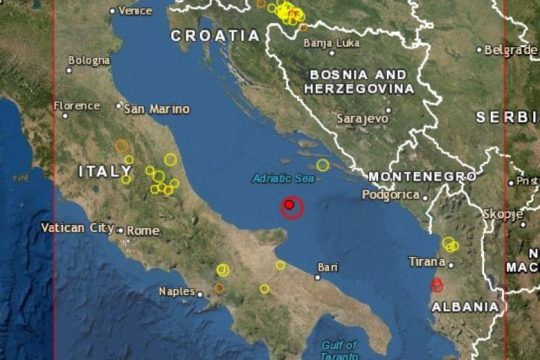 Σεισμός στη νοτιοανατολική Ιταλία