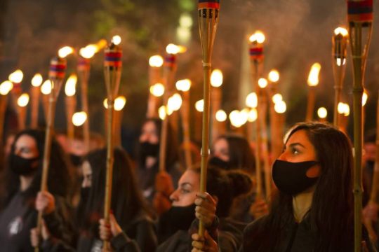 Διαδήλωση στο Γερεβάν για την 106η επέτειο από τη γενοκτονία των Αρμενίων
