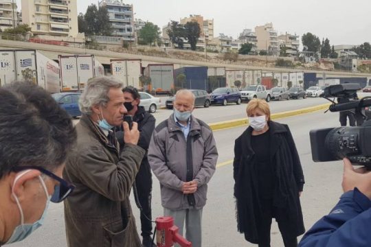 Παράσταση διαμαρτυρίας για τους «ομήρους» ναυτεργάτες του «Angelic Power»