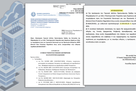«Ομολογία ενοχής» για τα προσωπικά δεδομένα