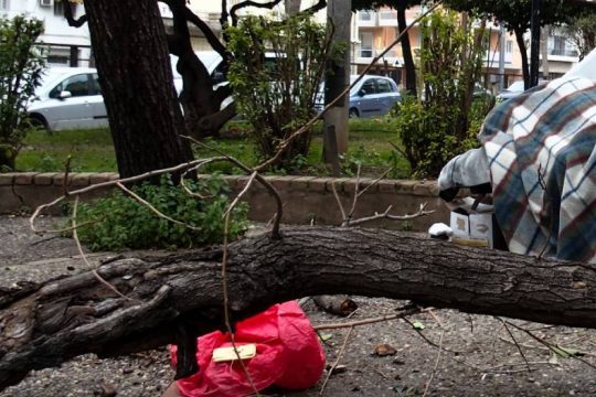 Καταστροφές σε σπίτια και μαγαζιά από την κακοκαιρία στη Λέσβο
