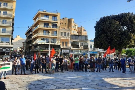 Χανιά: Συγκέντρωση και πορεία ενάντια στη χρήση της Σούδας από πολεμικά πλοία