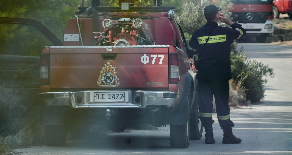 Φωτιά κοντά στην εθνική οδό Πύργου–Αρχαίας Ολυμπίας