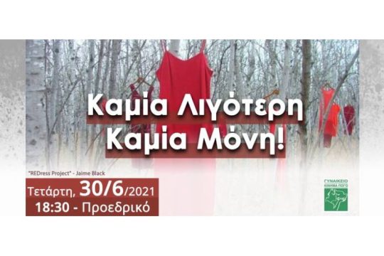 «Καμία Λιγότερη, Καμία Μόνη!»: Συμβολική Παρέμβαση έξω από το Προεδρικό της Κύπρου