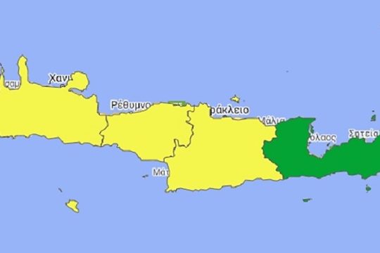 Αλλαγές στον επιδημιολογικό χάρτη της Κρήτης – «Πράσινο» το Λασίθι, «κίτρινα» τα Χανιά