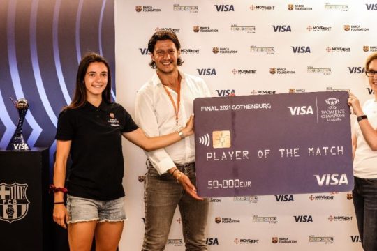H Aitana Bonmatí επιλεγεί η δωρεά της Visa «Player of the Match», να δοθεί σε πρόγραμμα για τα παιδιά πρόσφυγες στη Λέσβο