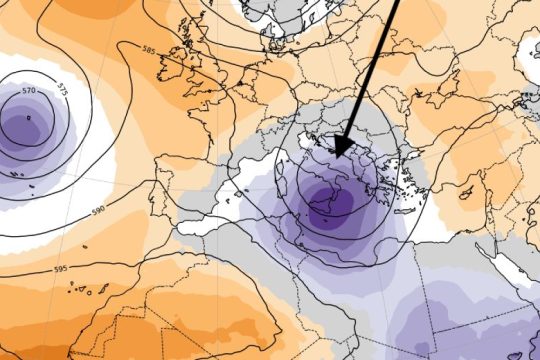 Η «ψυχρή λίμνη» κατευθύνεται προς την Ιταλία