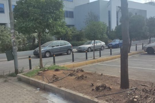 ΜΑΤώνουν παρκάκι για να φυτέψουν κοντέινερ