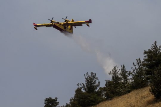 Εκκενώθηκε οικισμός λόγω φωτιάς στη Σταμάτα Αττικής