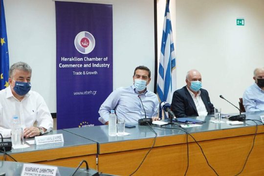 Στο Ηράκλειο ο Αλ. Τσίπρας – Επαφές με εκπροσώπους τοπικών φορέων