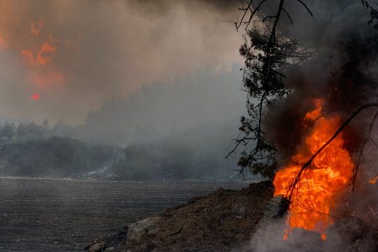 Meteo: Πιλοτική εκτίμηση εξάπλωσης της πυρκαγιάς στην Εύβοια