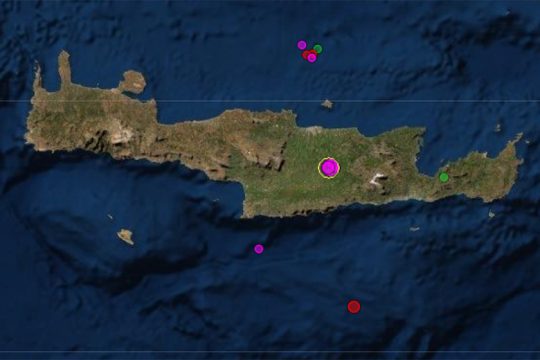 Μπαράζ σεισμικών δονήσεων στο Ηράκλειο
