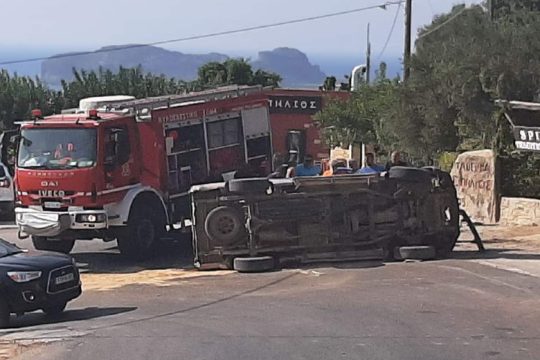 Θανατηφόρο τροχαίο με έναν νεκρό στα Φαλάσαρνα Χανίων