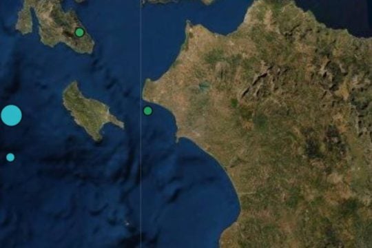Σεισμός 4,2 Ρίχτερ ανοιχτά της Ζακύνθου