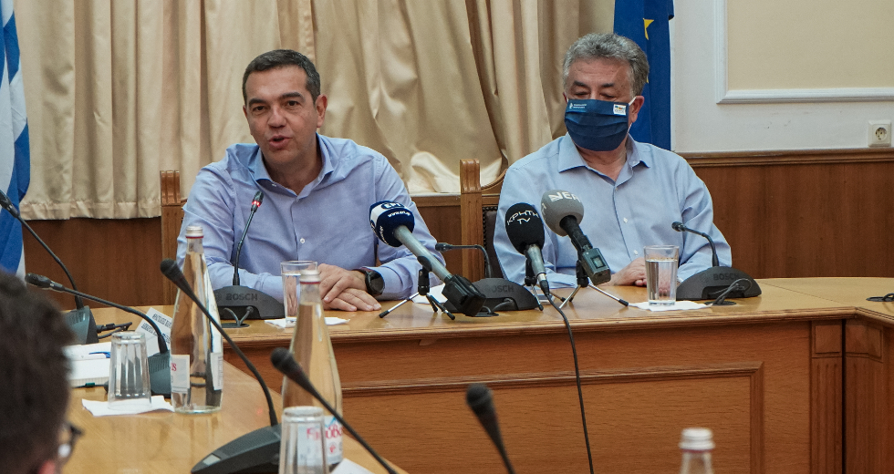 Τσίπρας από Ηράκλειο: «Να μη γίνουν πρόσφυγες στον τόπο τους οι πληγέντες»