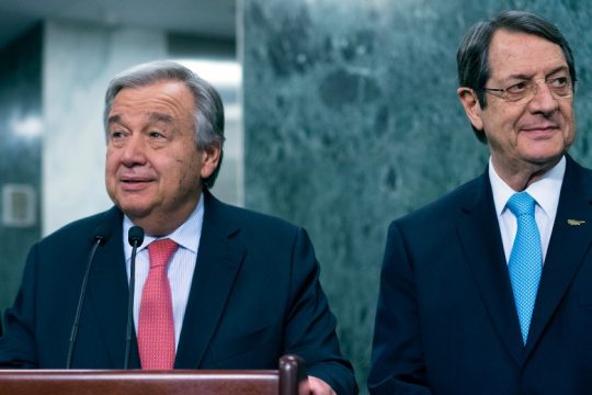 Ενεργότερη εμπλοκή στο Κυπριακό ζητάει από Γκουτέρες ο Ν. Αναστασιάδης