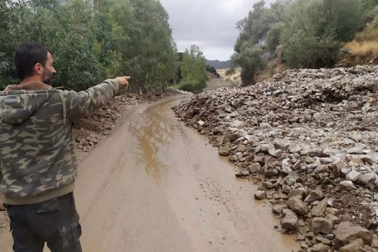 Καταιγίδες και κατολισθήσεις στην ανατολική Κρήτη