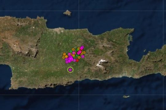Απανωτοί σεισμοί, πολύ αισθητοί στο Ηράκλειο