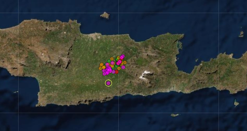 Απανωτοί σεισμοί, πολύ αισθητοί στο Ηράκλειο