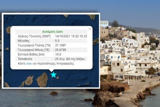 Λάθος συναγερμός για σεισμό στη Νάξο