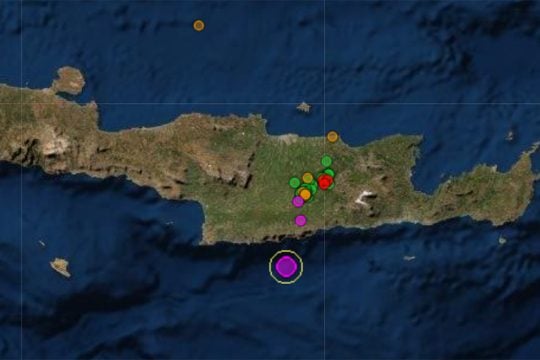 Ισχυρός σεισμός 5,7 Ρίχτερ ξύπνησε την Κρήτη