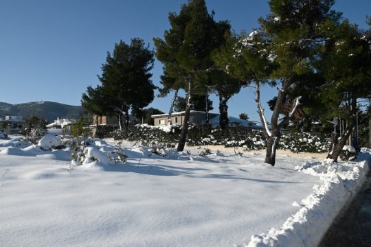 Πολύ χαμηλές θερμοκρασίες και χιόνια σε ανατολική Εύβοια και Κρήτη