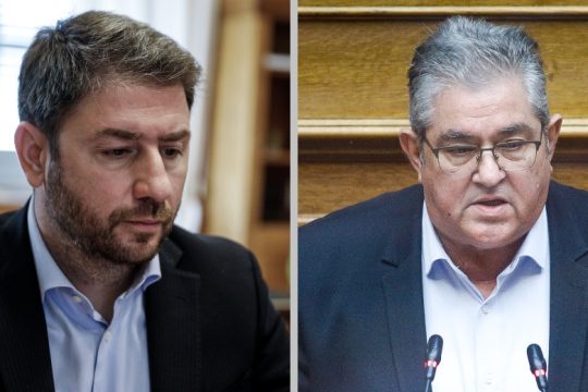 Στήριξη από Ανδρουλάκη για τα εξοπλιστικά, «κεραυνοί» από Κουτσούμπα
