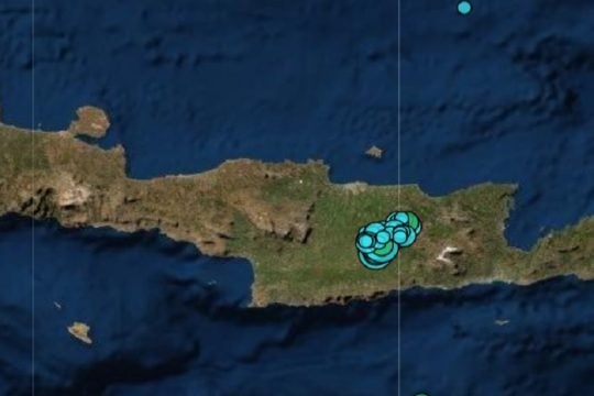Ηράκλειο: Σεισμός 3,4 Ρίχτερ τα ξημερώματα στο Αρκαλοχώρι